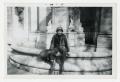 Photograph: [Photograph of Elwood Vaughn with Jacques Callot Fountain]