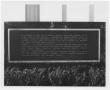 Thumbnail image of item number 1 in: '[Dealey Plaza Kennedy Assassination Plaque]'.