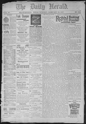 The Daily Herald (Brownsville, Tex.), Vol. 4, No. 184, Ed. 1, Tuesday, February 18, 1896