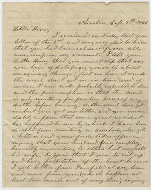[Letter from L. D. Bradley to Minnie Bradley - September 9, 1866]