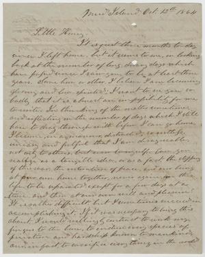 [Letter from L. D. Bradley to Minnie Bradley - October 12, 1864]