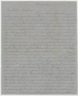 Primary view of object titled '[Letter from L. D. Bradley to Minnie Bradley - October 10, 1862]'.