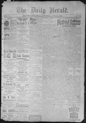 Primary view of object titled 'The Daily Herald (Brownsville, Tex.), Vol. 5, No. 19, Ed. 1, Saturday, July 25, 1896'.