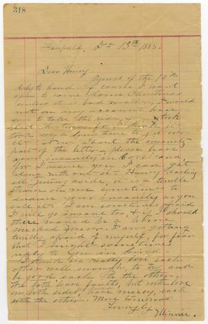 [Letter from Minnie Bradley to L. D. Bradley - December 13 and 14, 1885]