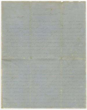 Primary view of [Letter from L. D. Bradley to His Father - December 19, 1862]