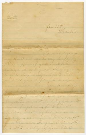 Primary view of object titled '[Letter from Aunt Mat to Annie Bradley - January 19]'.