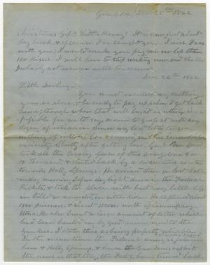 Primary view of object titled '[Letter from L. D. Bradley to Minnie Bradley - December 25, 1862]'.