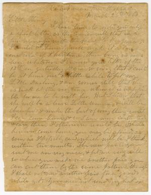 Primary view of object titled '[Letter from L. D. Bradley to Minnie Bradley - March 26, 1864]'.