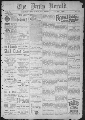 The Daily Herald (Brownsville, Tex.), Vol. 5, No. 28, Ed. 1, Wednesday, August 5, 1896