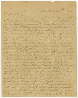 [Letter from L. D. Bradley to Minnie Bradley - February 24, 1874]