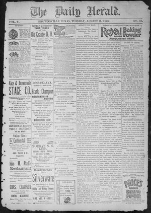 Primary view of object titled 'The Daily Herald (Brownsville, Tex.), Vol. 5, No. 33, Ed. 1, Tuesday, August 11, 1896'.