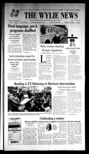 The Wylie News (Wylie, Tex.), Vol. 62, No. 41, Ed. 1 Wednesday, February 24, 2010