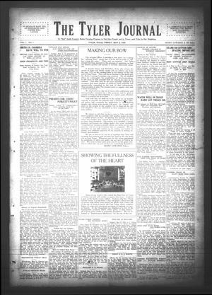 Primary view of object titled 'The Tyler Journal (Tyler, Tex.), Vol. 1, No. 1, Ed. 1 Friday, May 8, 1925'.