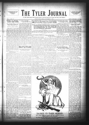 Primary view of object titled 'The Tyler Journal (Tyler, Tex.), Vol. 1, No. 27, Ed. 1 Friday, November 6, 1925'.