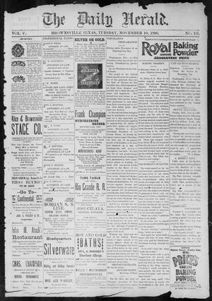 The Daily Herald (Brownsville, Tex.), Vol. 5, No. 111, Ed. 1, Tuesday, November 10, 1896