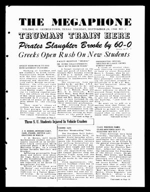 The Megaphone (Georgetown, Tex.), Vol. 41, No. 2, Ed. 1 Tuesday, September 28, 1948