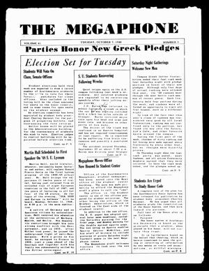 The Megaphone (Georgetown, Tex.), Vol. 41, No. 3, Ed. 1 Thursday, October 7, 1948