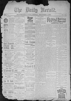 The Daily Herald (Brownsville, Tex.), Vol. 5, No. 134, Ed. 1, Monday, December 7, 1896