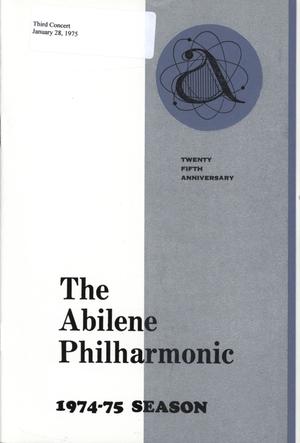 Abilene Philharmonic Playbill: January 28, 1975