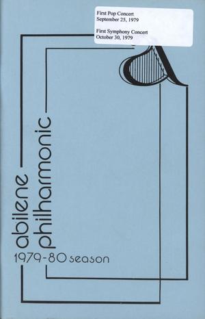 Primary view of object titled 'Abilene Philharmonic Playbill: September 25-October 30, 1979'.