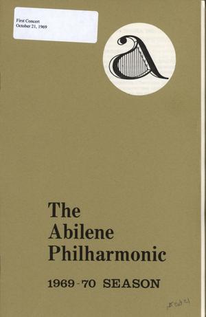 Abilene Philharmonic Playbill: October 21, 1969