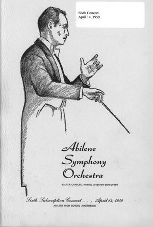 Primary view of object titled 'Abilene Philharmonic Playbill: April 14, 1959'.