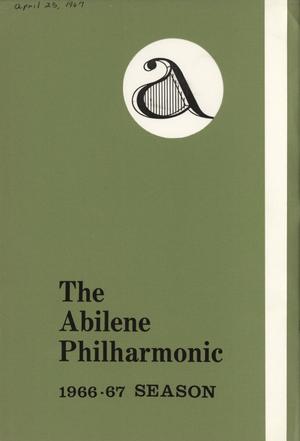 Abilene Phiharmonic Playbill April 25, 1967