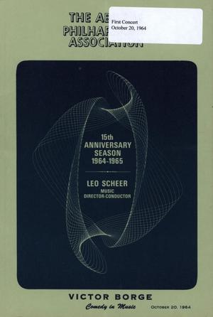 Primary view of object titled 'Abilene Philharmonic Playbill: October 20, 1964'.