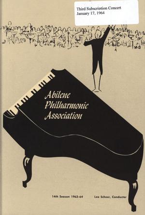 Primary view of object titled 'Abilene Philharmonic Playbill: January 17, 1964'.