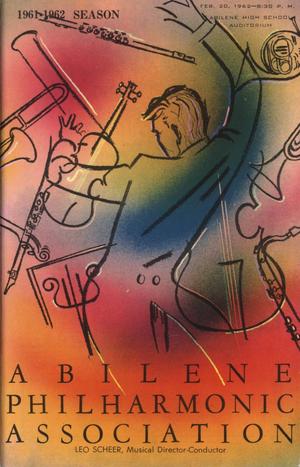 Primary view of object titled 'Abilene Philharmonic Playbill: February 20, 1962'.