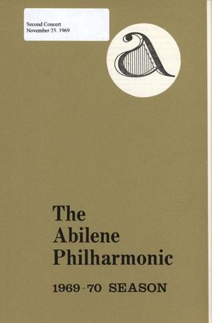 Abilene Philharmonic Playbill: November 25, 1969