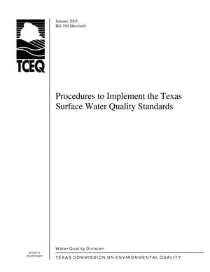 Procedures to Implement the Texas Surface Water Quality Standards