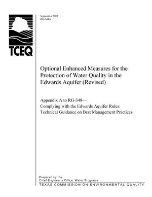 Primary view of object titled 'Optional Enhanced Measures for the Protection of Water Quality in the Edwards Aquifer (Revised)'.