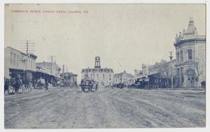 Primary view of object titled 'Commercial Avenue, Looking North, Coleman, Texas'.