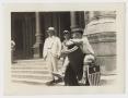 Photograph: Senator Fairchild, Mildred and Mac Woodward on Capital steps