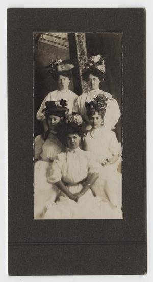Primary view of object titled '[Five Young Women in a Portrait Studio]'.