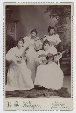 Primary view of object titled '[Four Young Women Playing Instruments]'.