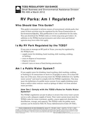 RV Parks: Am I Regulated?