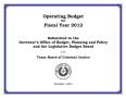 Primary view of Texas Board of Criminal Justice Operating Budget: 2012