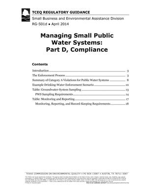 Managing Small Public Water Systems: Part D, Compliance