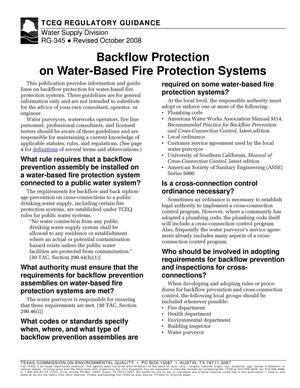 Primary view of object titled 'Backflow Protection on Water-Based Fire Protection Systems'.