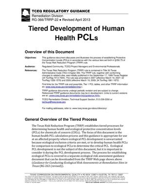 Tiered Development of Human Health PCLs