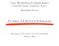 Presentation: Overview of TDCJ-CJAD Operations