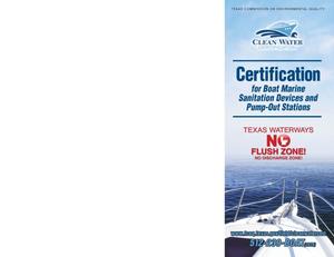 Certification for Boat Marine Sanitation Devices and Pump-Out Stations
