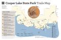 Primary view of Cooper Lake State Park Trails Map