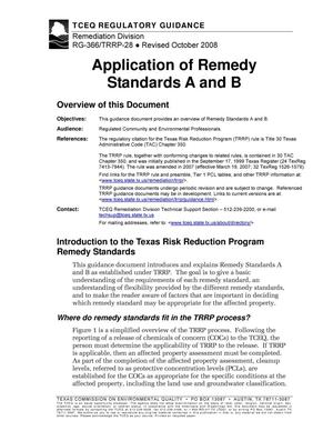 Application of Remedy Standards A and B