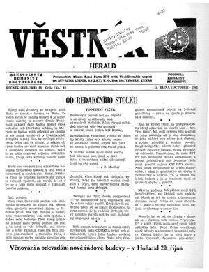 Věstník (West, Tex.), Vol. 51, No. 42, Ed. 1 Wednesday, October 16, 1963