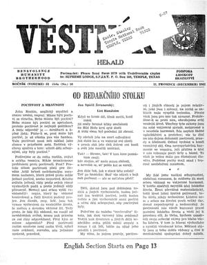 Věstník (West, Tex.), Vol. 51, No. 50, Ed. 1 Wednesday, December 11, 1963