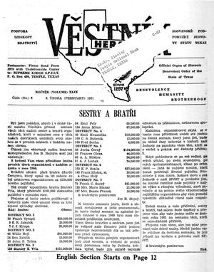 Věstník (West, Tex.), Vol. 49, No. 6, Ed. 1 Wednesday, February 8, 1961