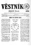Thumbnail image of item number 1 in: 'Věstník (West, Tex.), Vol. 63, No. 23, Ed. 1 Wednesday, June 4, 1975'.